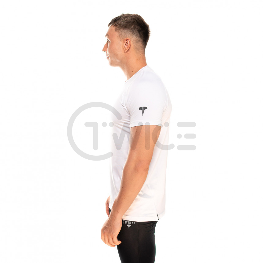 White Compression T -Shirt Twinzz Krótkie rękawy
