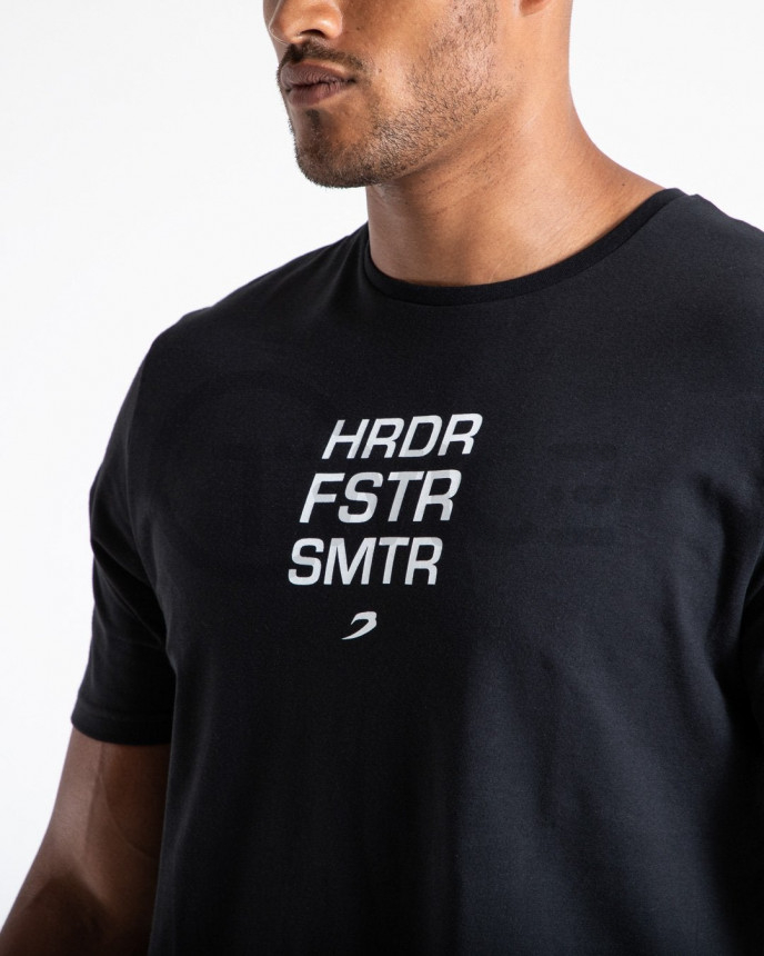 Czarny t-shirt Boxraw HRDR FSTR SMTR
