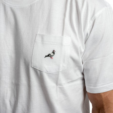 Biała koszulka Staple Pigeon Mini -kieszeni koszulka