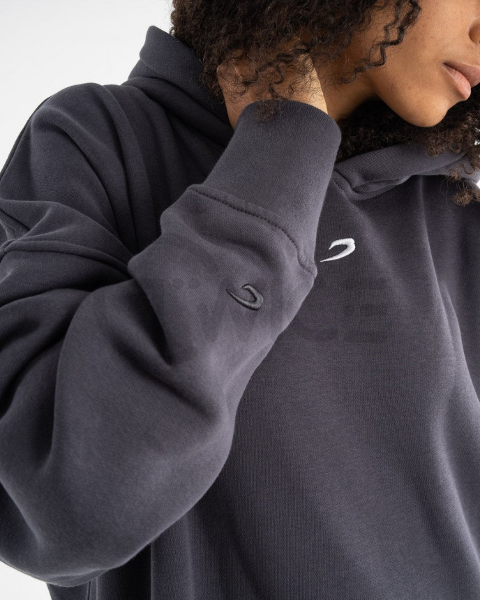 Women's dark gray oversize sweatshirt Boxraw 