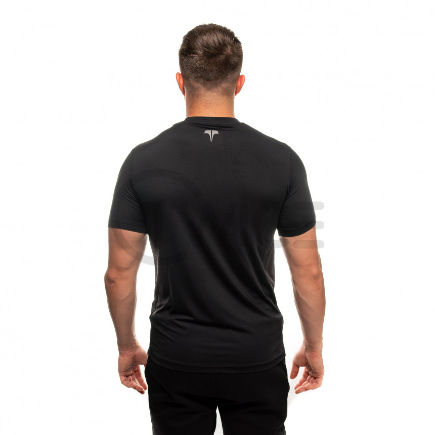 Czarna kompresja T -koszulka Twinzz Krótkie rękawy