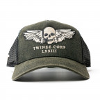 Ciemnoszary czapka TWINZZ Winged Skull Trucker