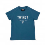 Niebieska koszula Twinzz Aktywna nasza światowa koszulka graficzna