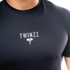 Niebieska kompresja T -shirt Twinzz Krótkie rękawy