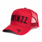 Czerwona czapka dla dzieci Twinzz 3D Mesh Trucker